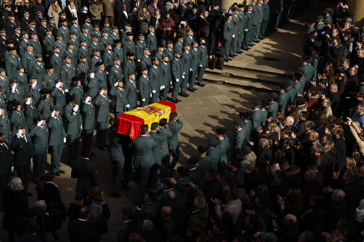 Funeral in Pamplona for one of the officers killed by a speed-boat of drug dealers  / VILLAR LOPEZ