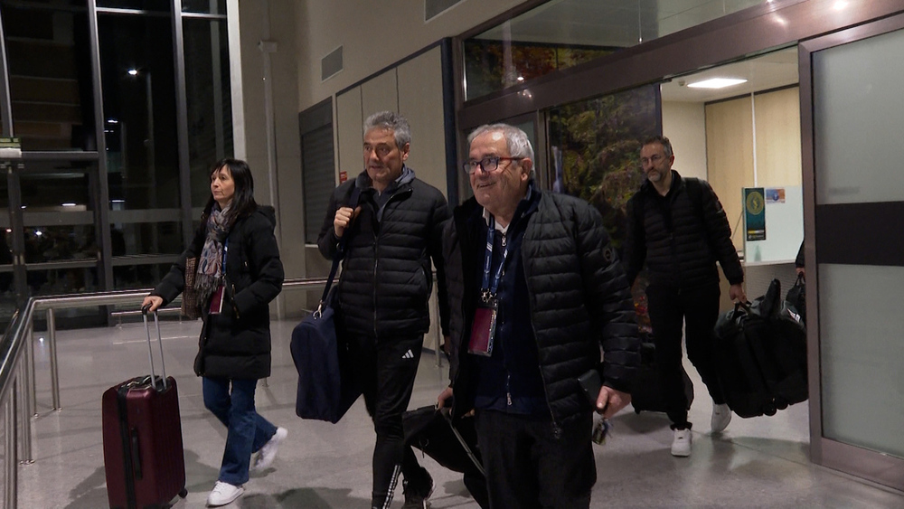 Llegada de Osasuna a Pamplona 