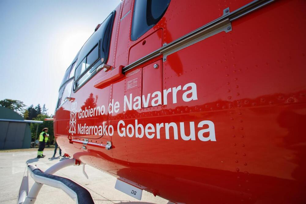 Imagen de un helicóptero del Gobierno de Navarra- Archivo