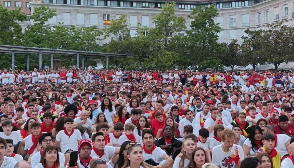 La final de la Eurocopa se cuela en los Sanfermines