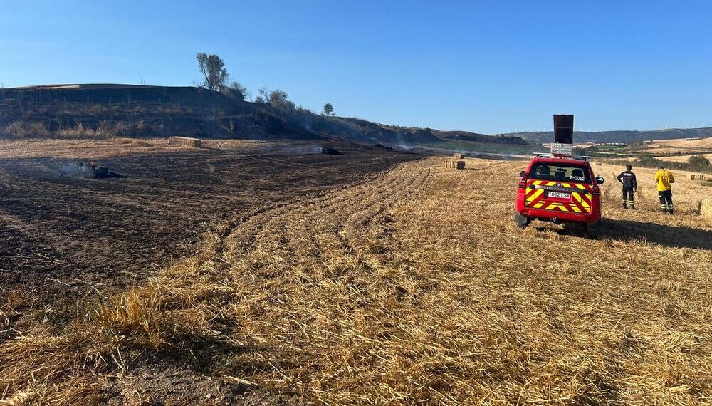 Estabilizado un incendio de vegetación en Obanos