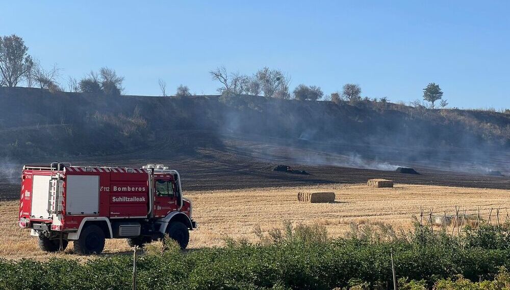 Estabilizado un incendio de vegetación en Obanos