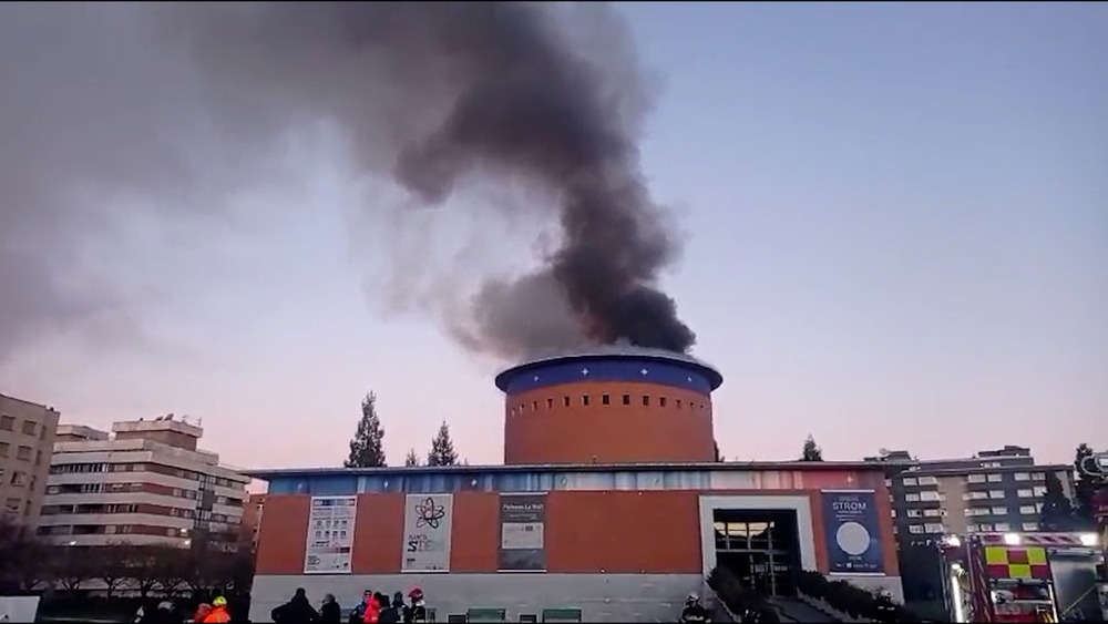 Incendio en el Planetario de Pamplona