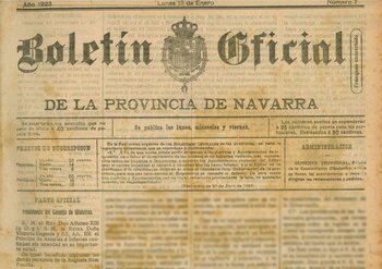 ¿Cómo era El Boletín Oficial de Navarra hace 100 años?