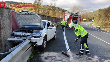 Un herido tras salirse de la vía en Estella