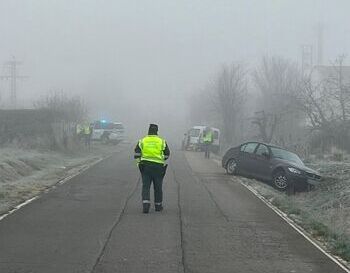 Un herido en una colisión frontal de 2 vehículos en Cascante