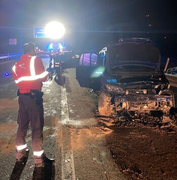 Seis personas heridas leves en un accidente en Fontellas