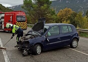 Un herido leve por una salida de vía en Liédena