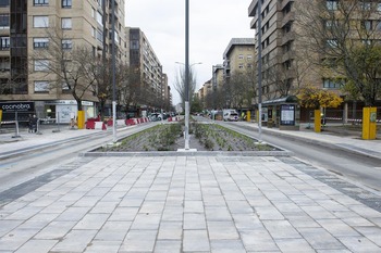 Las obras en el boulevard de Iturrama enfilan la última fase