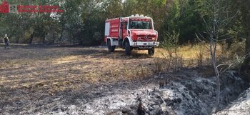 Sofocado un incendio de rastrojo en Olza