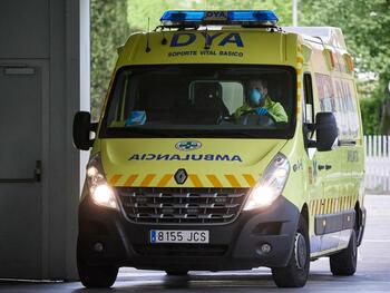 Herido leve en una salida de vía con vuelco en las Bardenas