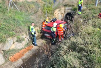 Un conductor fallecido en una salida de vía en Ayegui