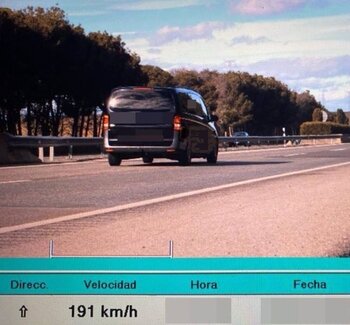 Pillado a más de 190 km/h por la Autovía del Ebro