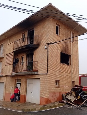 Una explosión en una casa de Tudela deja una persona herida