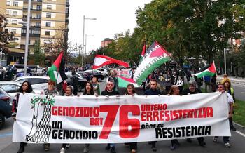 Multitudinaria marcha por el alto el fuego en Palestina