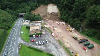 Cortes en la NA-1210 por las obras del túnel de Belate