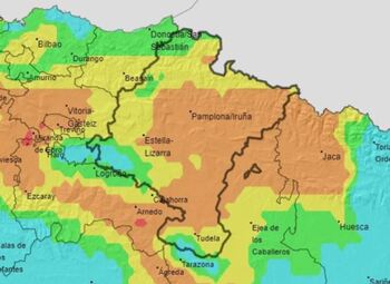 Gran parte de Navarra, en riesgo muy alto por incendios