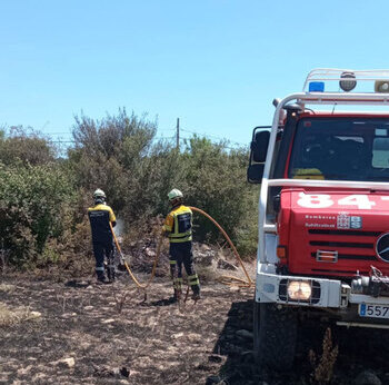 Sofocado un incendio de vegetación junto a la NA-7230, Viana