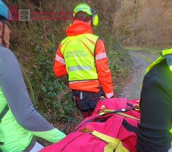 Rescatado un ciclista de 65 años tras una caída en Goizueta