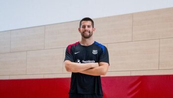 Antonio Bazán, en dinámica del primer equipo del Barça