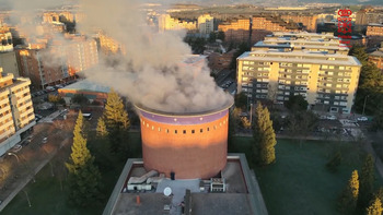 Evalúan los daños en la cúpula del Planetario de Pamplona